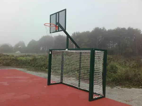 JUEGO PORTERÍAS F.SALA/BALONMANO - CANASTA BASKET VERDE DOS UNIDADES