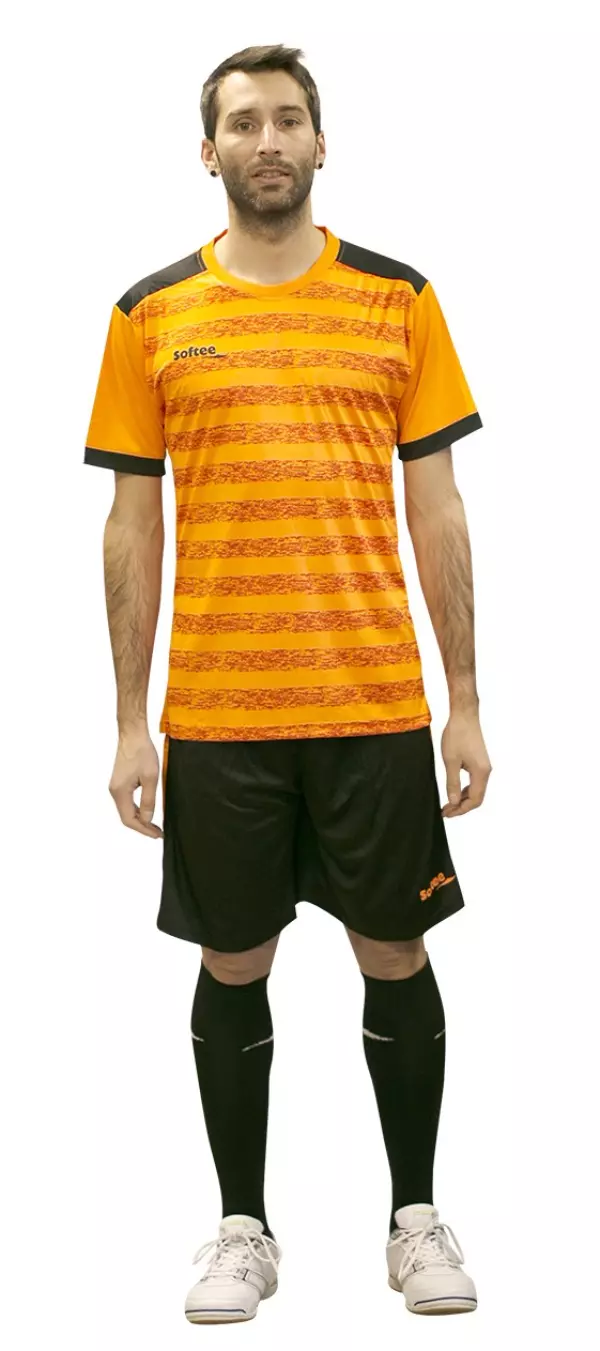 SET SOFTEE LEADER ADULTO - S, NARANJA/NEGRO FUTBOL