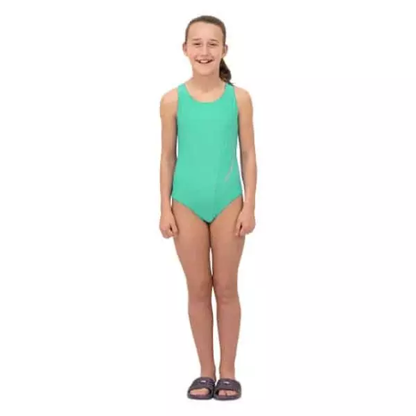 BAÑADOR SQUBA TRAINING NIÑA - 8 AÑOS, AZUL AGUAMARINA