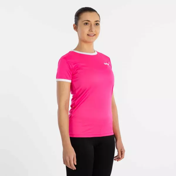 CAMISETA SOFTEE GALAXY MUJER - FUCSIA FLUOR/BLANCO, M