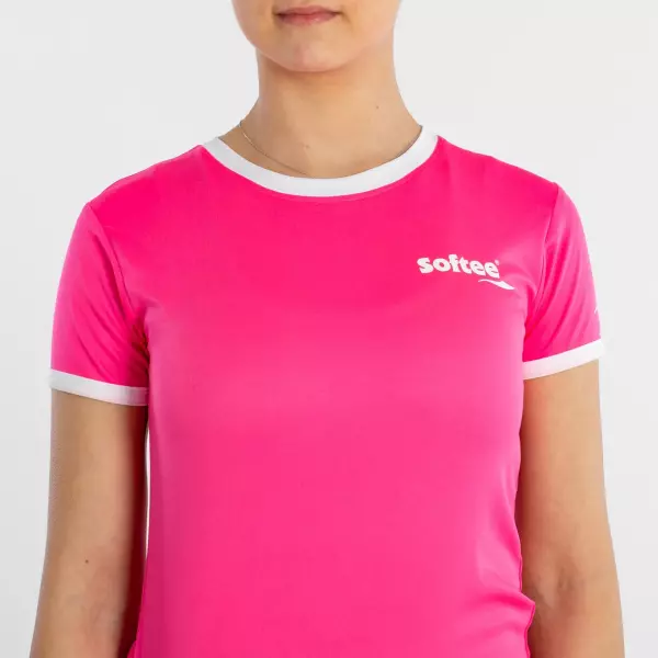 CAMISETA SOFTEE GALAXY MUJER - FUCSIA FLUOR/BLANCO, L