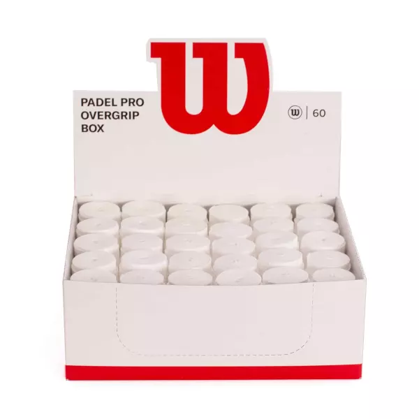 CAJA 60 OVERGRIPS WILSON PADEL BLANCO PRO