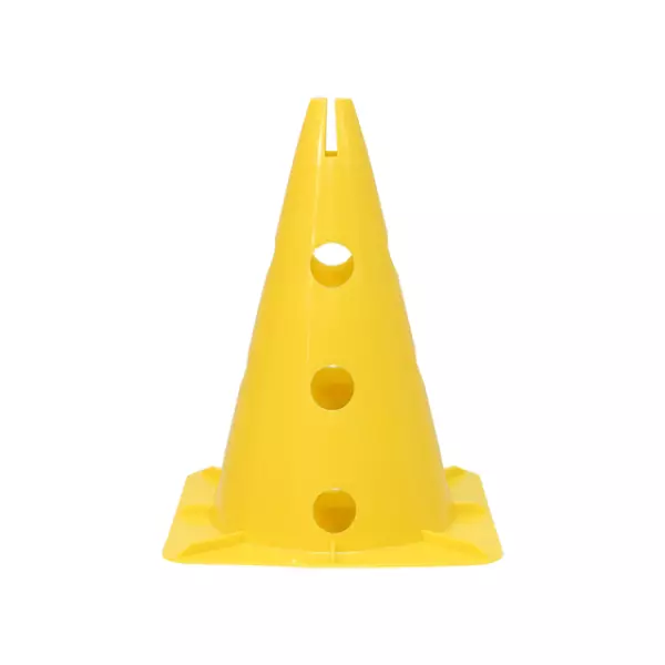 CONO CON SOPORTE PARA PICA Y ARO BASE CUADRADA - AMARILLO, 50CM