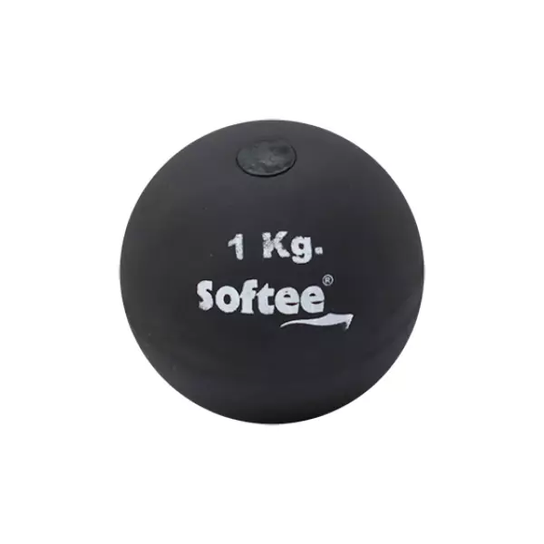 PESO LANZAMIENTO DE CAUCHO  SOFTEE - NEGRO, 1 KG