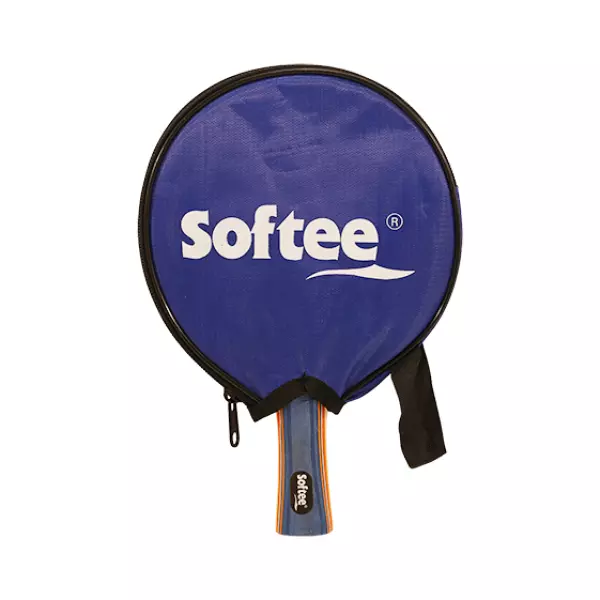 RAQUETA TENIS DE MESA SOFTEE 'P100'  ROJO/NEGRO