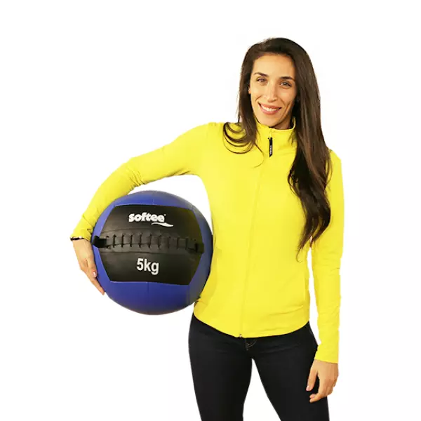 BALON ENTRENAMIENTO FUNCIONAL - 5 KG, AZUL MEDICINAL