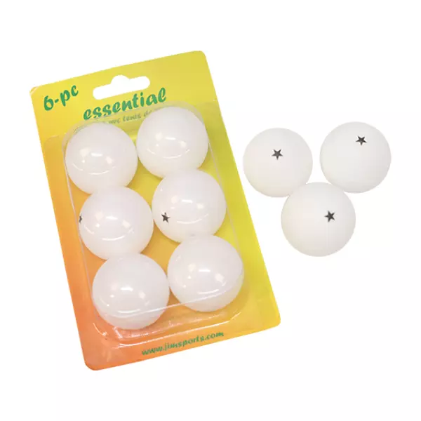 CAJA 6 PELOTAS PVC ESSENTIAL TENIS DE MESA - BLANCO, UNICA