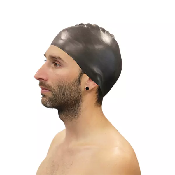GORRO NATACION SILICONA SOFTEE - NEGRO, JUNIOR