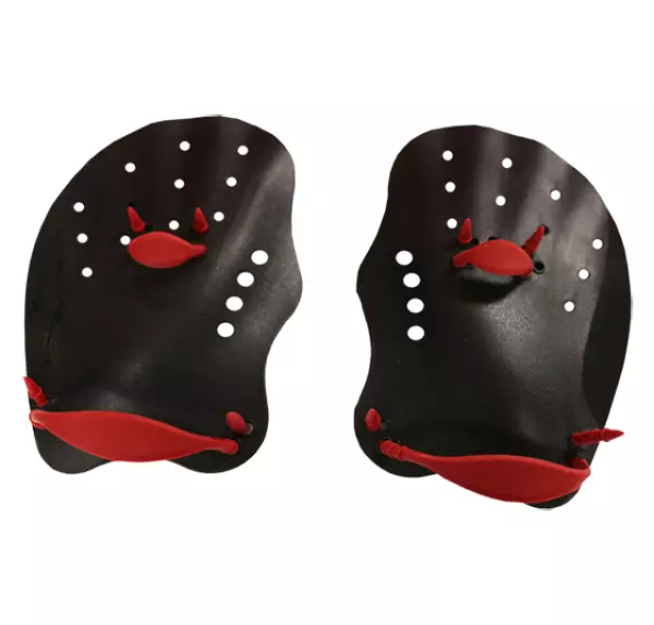 PALAS DE NATACION SOFTEE SPEED - M, NEGRO/ROJO#