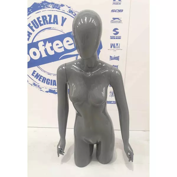 MANIQUÍ MUJER TORSO 1.0 GRIS