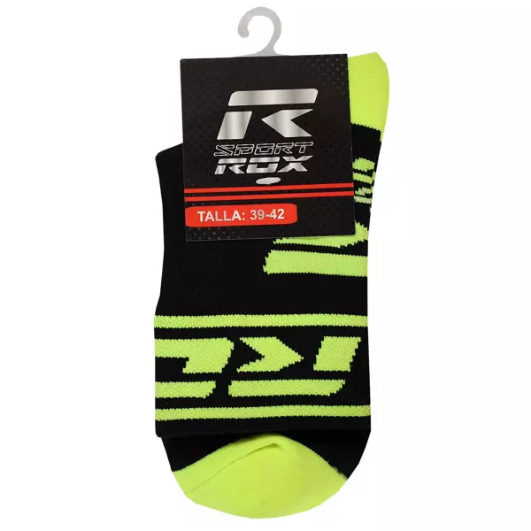 CALCETIN ROX R- RUNNING STEP MEDIA CAÑA - AMARILLO FLUOR, 39-42