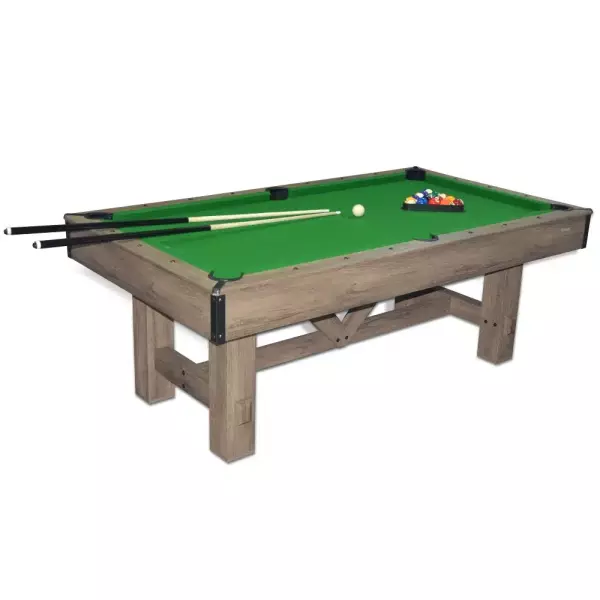 Billar Vintage 3 en 1 Júpiter ( Mesa de Billar, Ping Pong + Mesa Comedor)