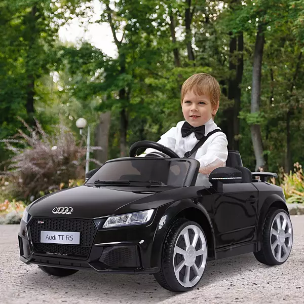 Coche Eléctrico Audi Infantil Coche Juguete Niños mayores de 3 Años con Mando a Distancia con Música y Luces Carga 30kg 103x63x44cm