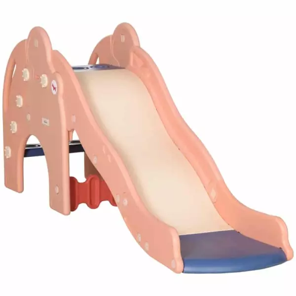 Tobogán para Niños 18-48 Meses Tobogán Infantil para Interior y Exterior Jardín Máx.50 kg 182x43,5x77,5 cm Rosa