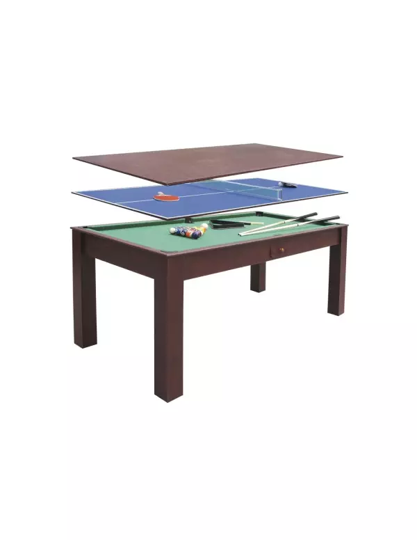 Multijuego 3 en 1 ,BILLAR ,PING PONG,MESA COMEDOR 184x91x78 CONVERTIBLE TRANSFORMABLE