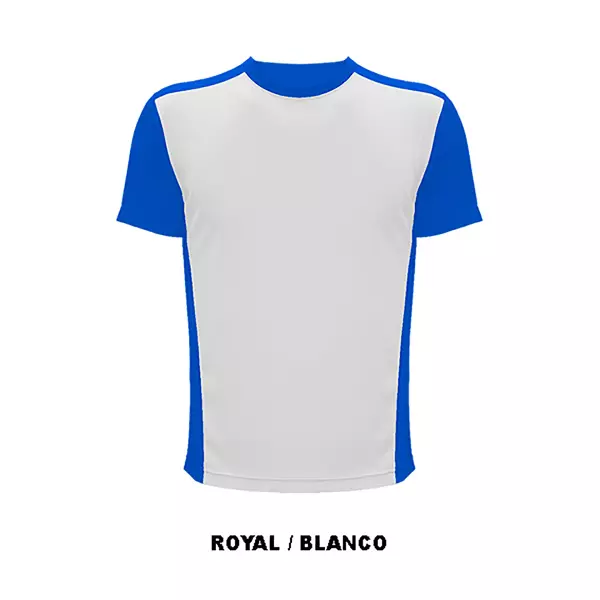CAMISETA TECNICA ACTIVE UNISEX ADULTO  - ROYAL/AMARILLO FLUOR, XXL