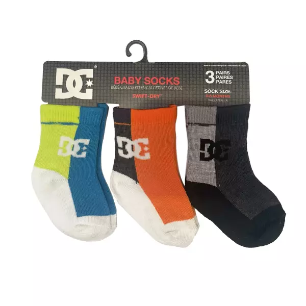 Pack 3 calcetines bebé dc stripe crew 424504