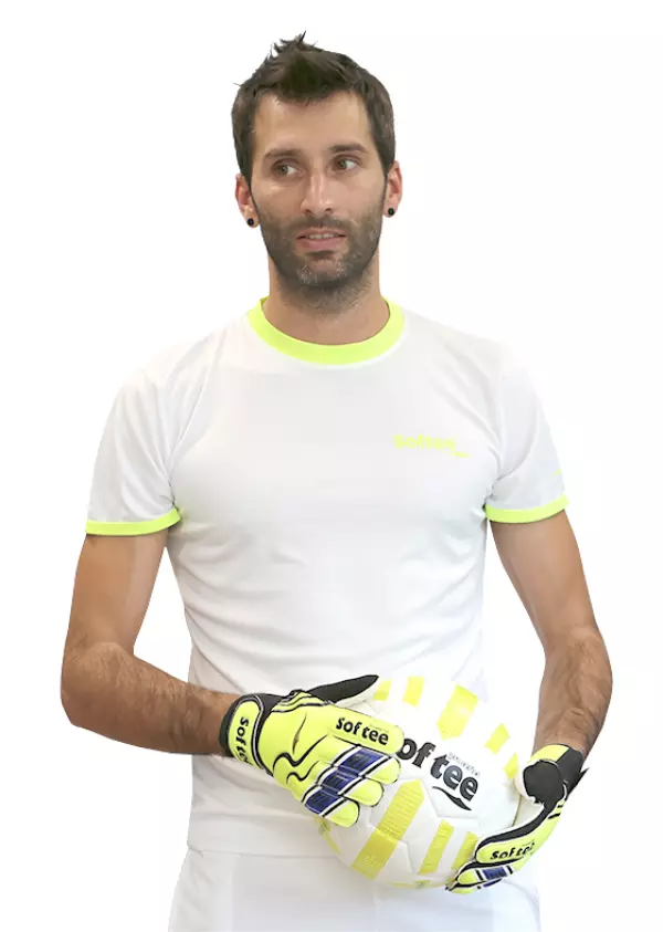 PAR DE GUANTES PORTERO SOFTEE AMERICA - 4, AMARILLO FLUOR