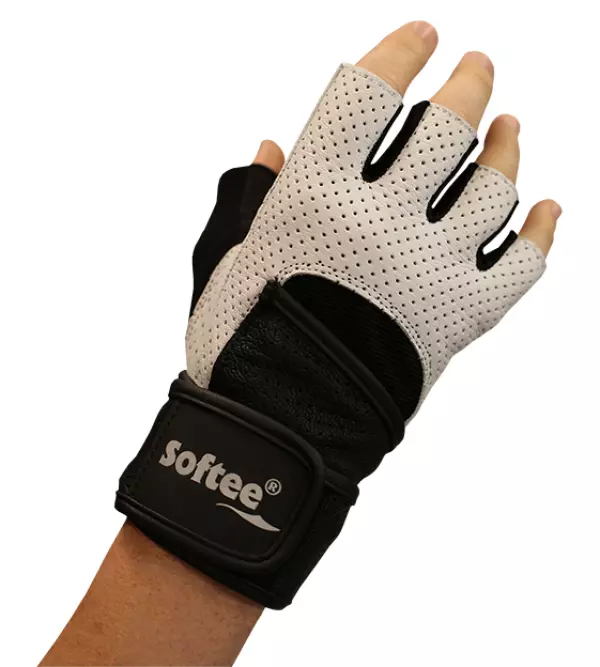 PAR DE GUANTES FITNESS SOFTEE CX3 - BLANCO/NEGRO, XXL