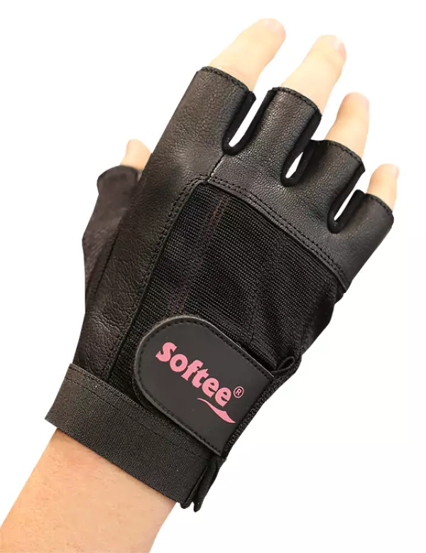 PAR DE GUANTES FITNESS SOFTEE CX4 - L, NEGRO#