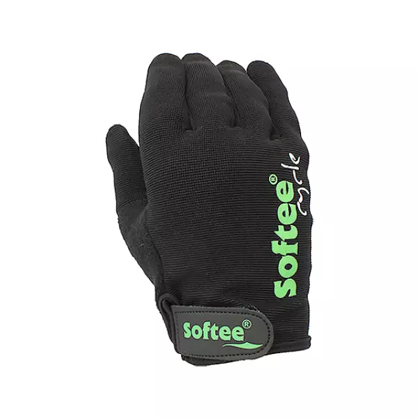 PAR DE GUANTES CICLISMO SOFTEE CONTACT - NEGRO, S