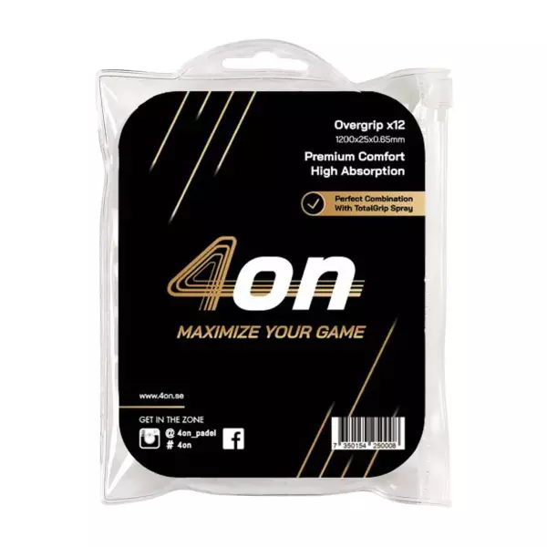 BLISTER OVERGRIP 4ON PREMIUM COMFORT -12 PCS- PADEL