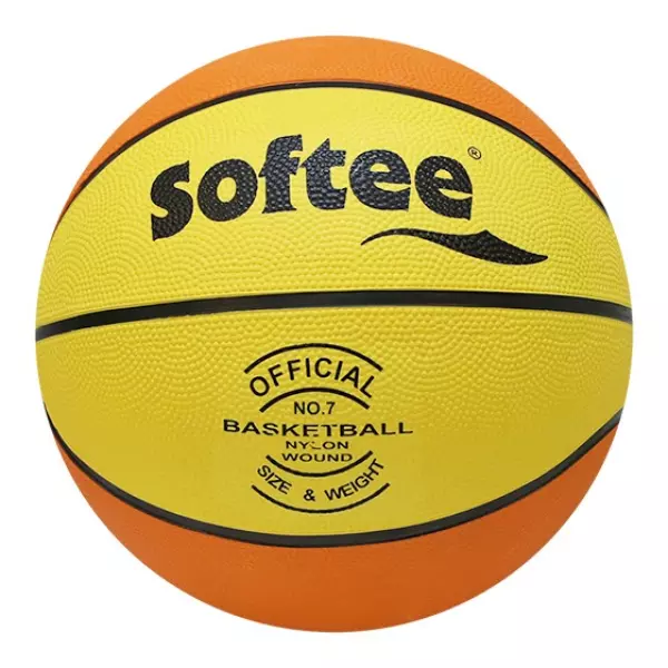 BALON BALONCESTO SOFTEE 'NYLON' - AMARILLO/NARANJA, 7