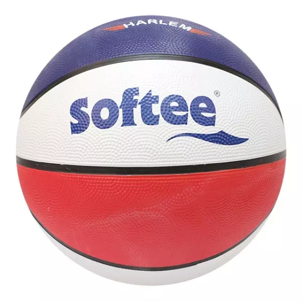 BALON BALONCESTO SOFTEE NYLON HARLEM - ROJO/BLANCO/AZUL, 7/5 TALLA