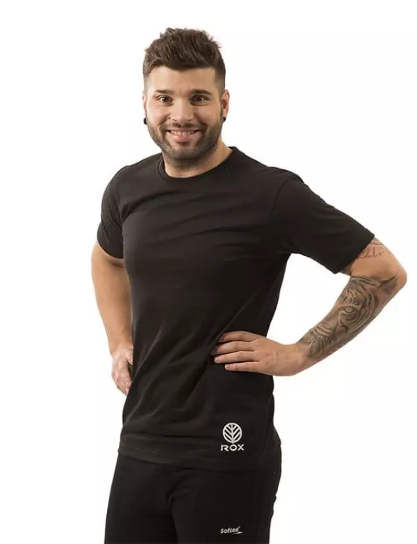 CAMISETA ROX R-TIPICO CUELLO REDONDO INFANTIL - NEGRO, 12 AÑOS