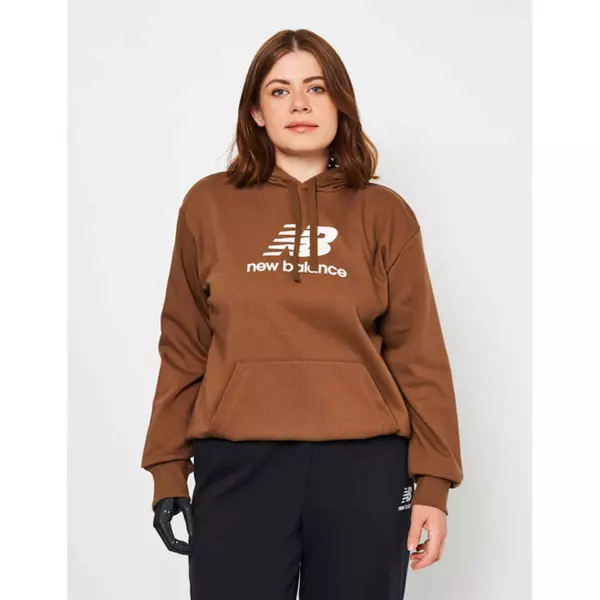 SUDADERA NEW BALANCE ESSENTIALS STACKED LOGO WT31533 MUJER