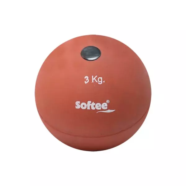 PESO LANZAMIENTO DE CAUCHO  SOFTEE - ROJO, 3 KG