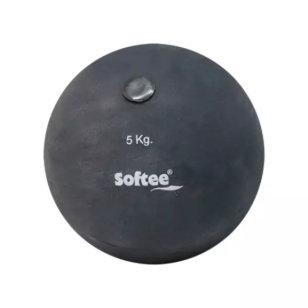 PESO LANZAMIENTO DE CAUCHO  SOFTEE - NEGRO, 5 KG