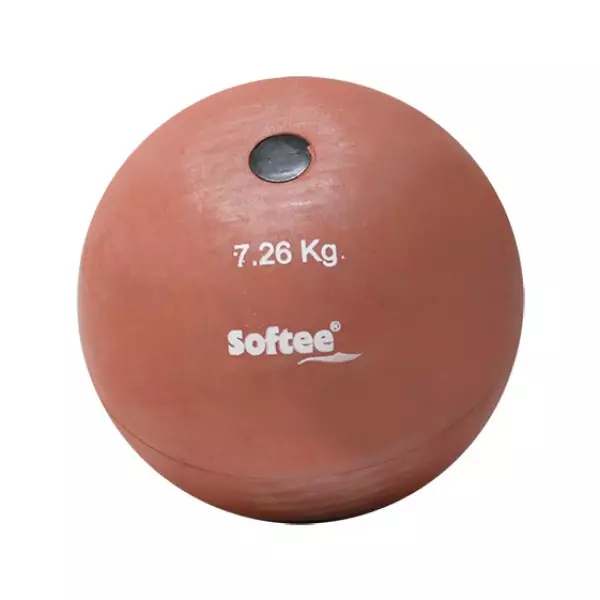 PESO LANZAMIENTO DE CAUCHO  SOFTEE - 7.25 KG, ROJO
