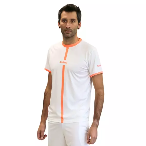 CAMISETA SOFTEE TIPEX NIÑO  - 14 AÑOS, BLANCO/CORAL FLUOR