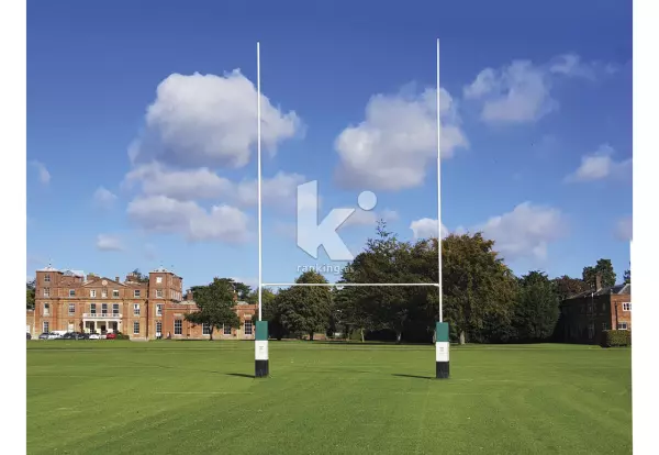 PORTERIA RUGBY HARROD ALUMINIO 13 M. ANCLAJE BISAGRAS. JUEGO