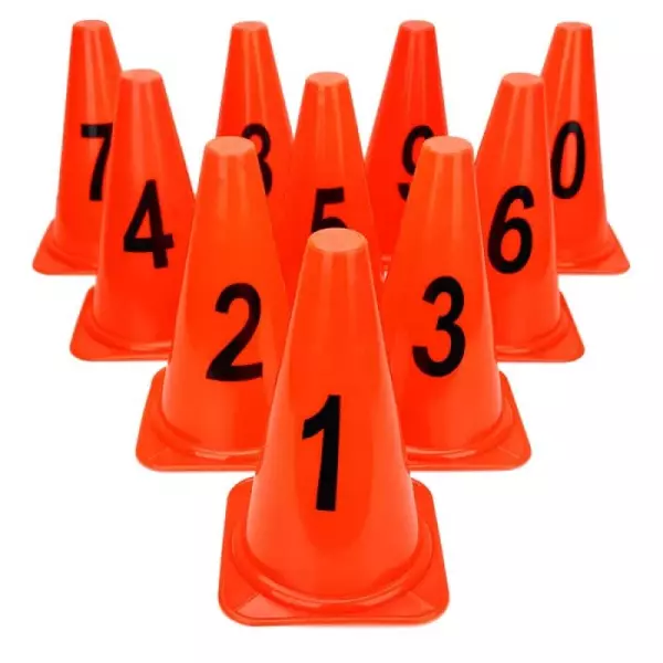 Set 10 conos numerados 1-10 COTI 23 cm