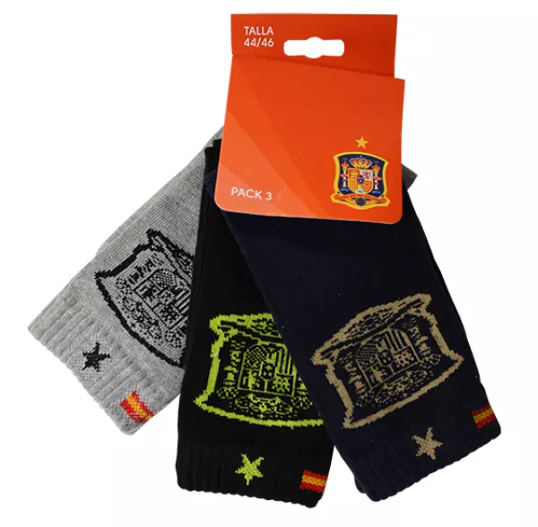 PACK 3 PARES CALCETINES CAÑA ALTA SELECCION ESPAÑOLA#