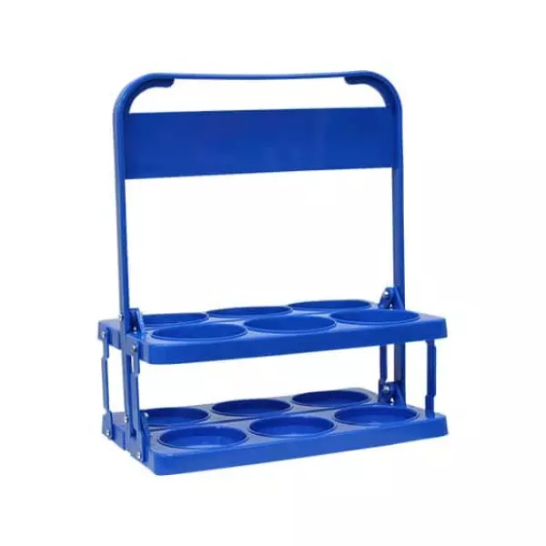 PORTABOTELLAS PVC BASICA  6UDS - AZUL