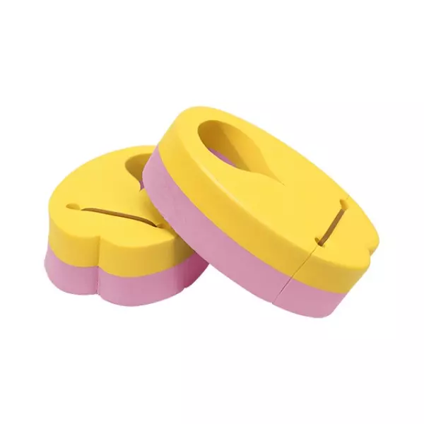 BRAZALETE FOAM BEBE NEW MULTICOLOR- PAR - BABY, ROSA/AMARILLO