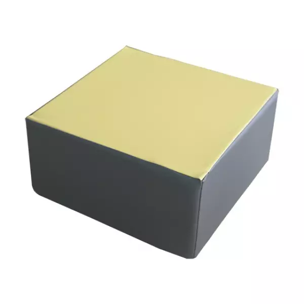 FIGURA CUADRADO 30X60X60 CM - 30X60X60 CM, AMARILLO/GRIS