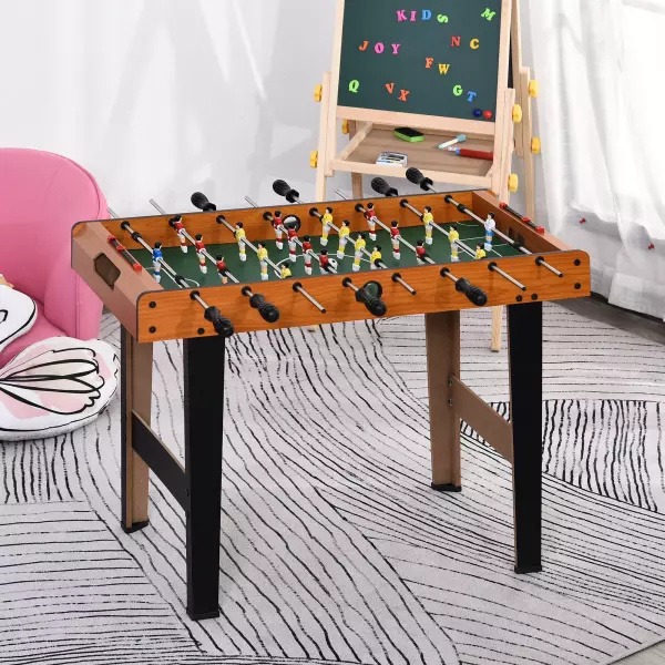 Mesa de Futbolín Juego de Fútbol de Mesa con 22 Jugadores Incluidos Tablas de Puntuación Agarres Cómodos 84,5x40x61,2 cm Madera y Negro