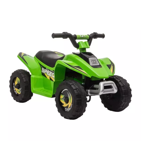 Quad Eléctrico para Niños de +3 Años Vehículo Eléctrico Cuatrimoto a Batería 6V con Avance y Retroceso Carga Máx. 30 kg 72x40x45,5 cm Verde