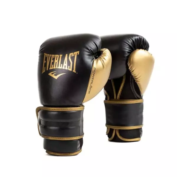 EVERLAST GUANTES POWERLOCK 2R TRAINING BLACK/GOLD BOXEO