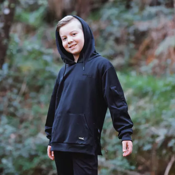 SUDADERA SOFTEE ELEGANT INFANTIL - 14 AÑOS, NEGRO