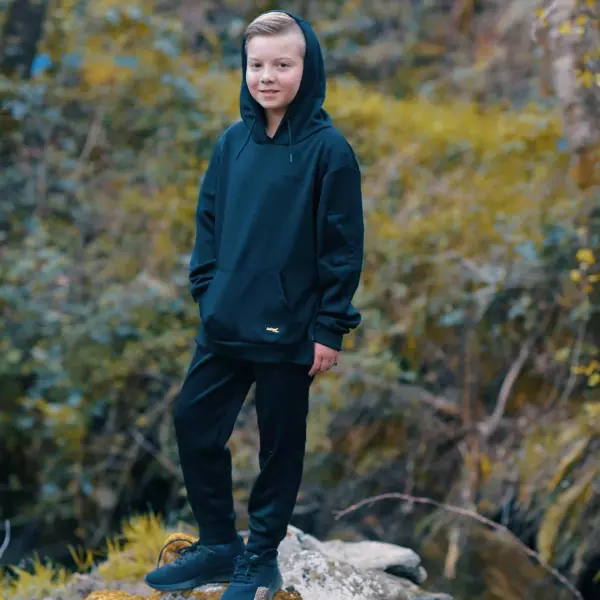SUDADERA SOFTEE ELEGANT INFANTIL - NEGRO, 8 AÑOS