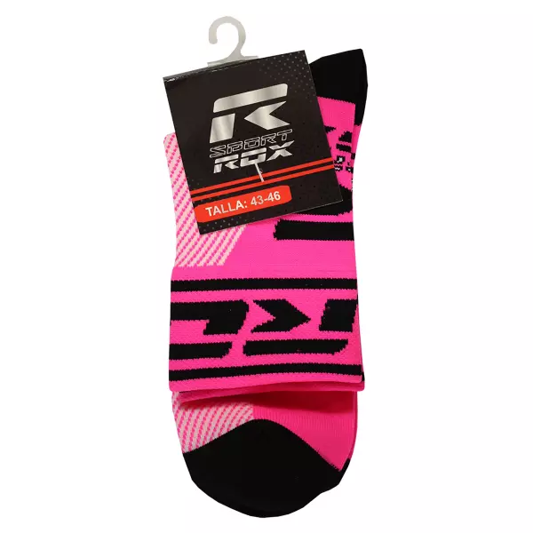 CALCETIN ROX R- RUNNING STEP MEDIA CAÑA - ROSA FLUOR, 35-38