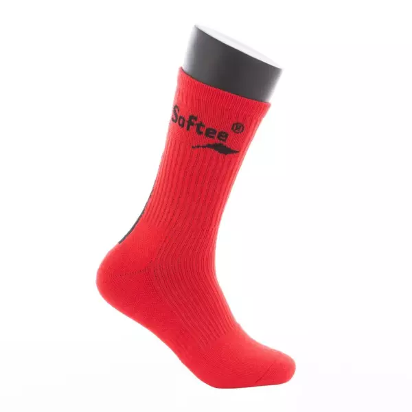 CALCETINES SOFTEE MEDIA CAÑA PREMIUM  ROJO/NEGRO