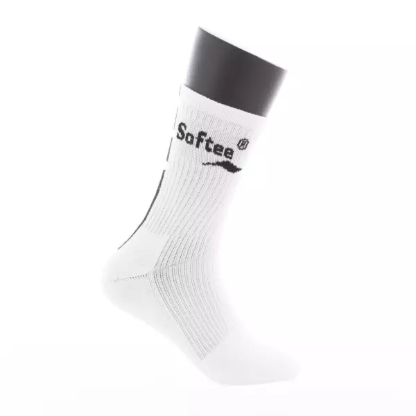 CALCETINES SOFTEE MEDIA CAÑA PREMIUM  BLANCO/NEGRO