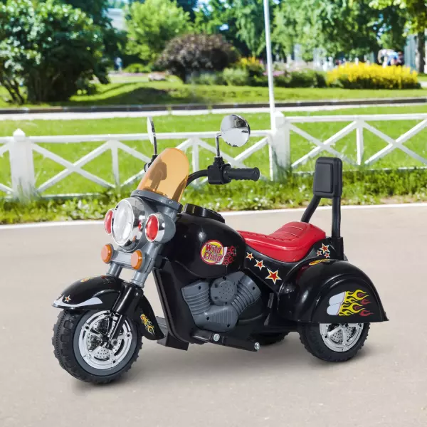 Moto Eléctrica Infantil de Batería para Niño - Negro - Hierro PP - 92x53x67cm