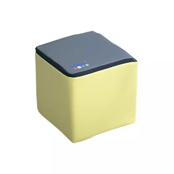 FIGURA CUADRADO 25 CM - AMARILLO/GRIS,